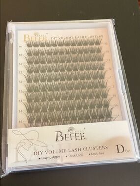 Befer Volume Lash Cluster D Curl Extension Black New